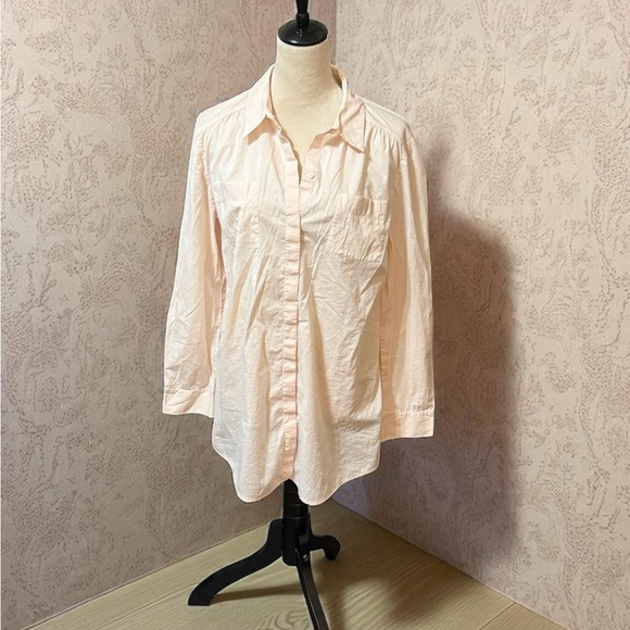 Ann Taylor Soft Pink Button-Down Shirt - Picture 1 of 5